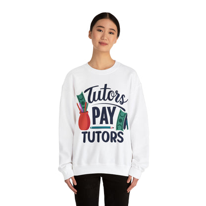 Tutores pagan a los tutores - Ilustración de apoyo financiero educativo - Sudadera unisex Heavy Blend™ Crewneck