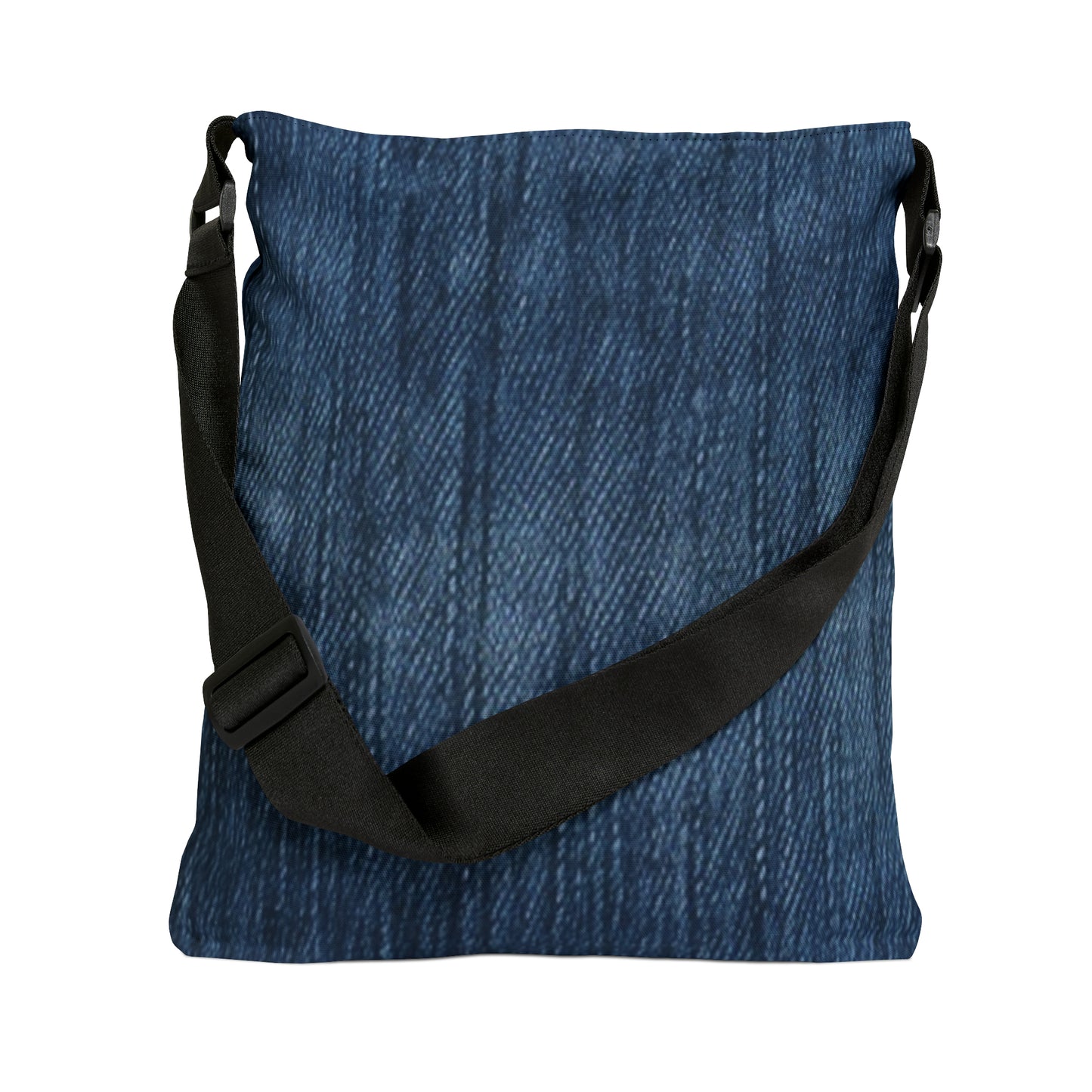 Indigo Splash: Washed Denim Reverie in Deep Blue - Adjustable Tote Bag (AOP)