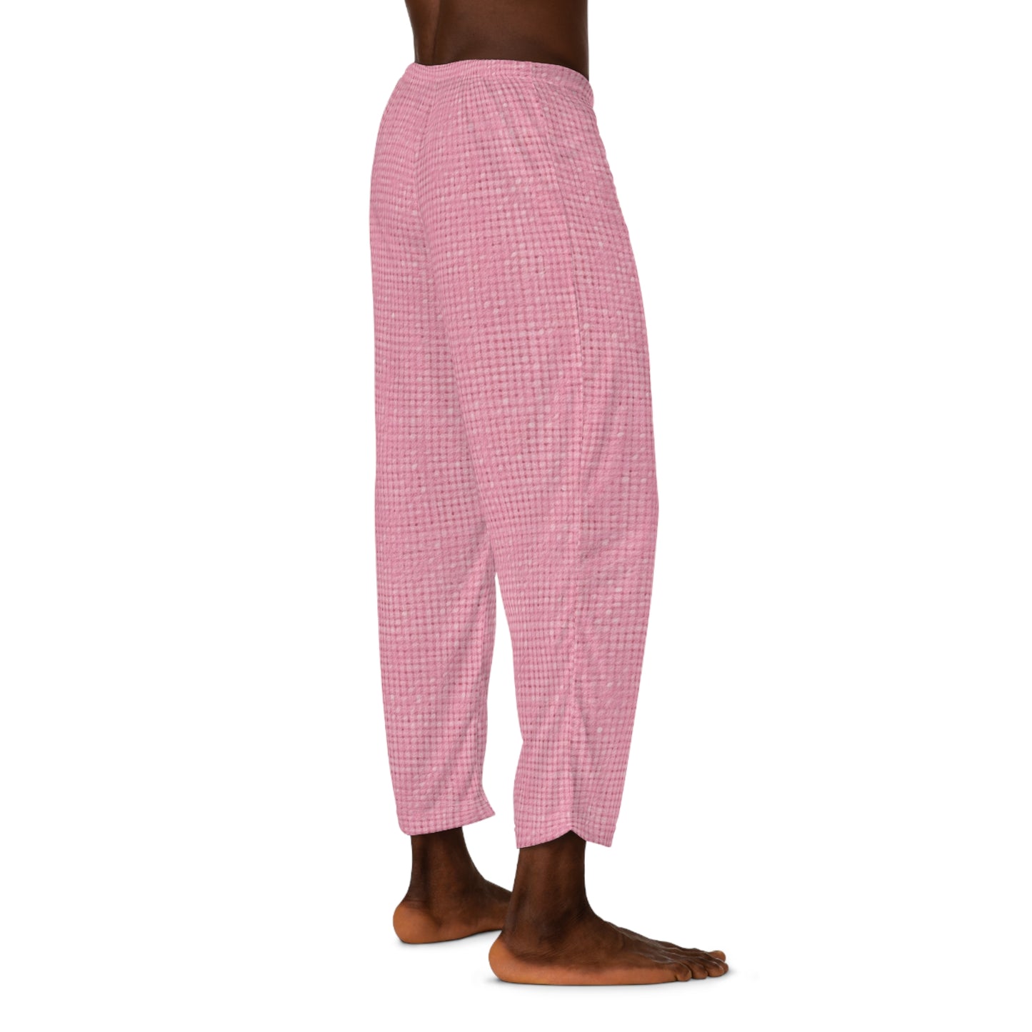 Pastel Rose Pink: Denim-Inspired, Refreshing Fabric Design - Men's Pajama Pants (AOP)