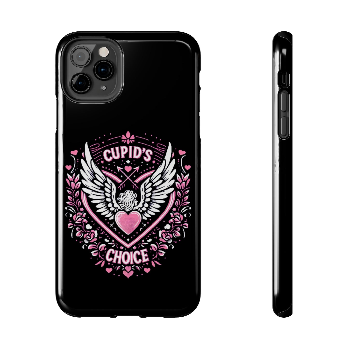 Cupidos Choice Crest con corazón y alas - Amor y romance con temática de San Valentín - Fundas resistentes para teléfonos