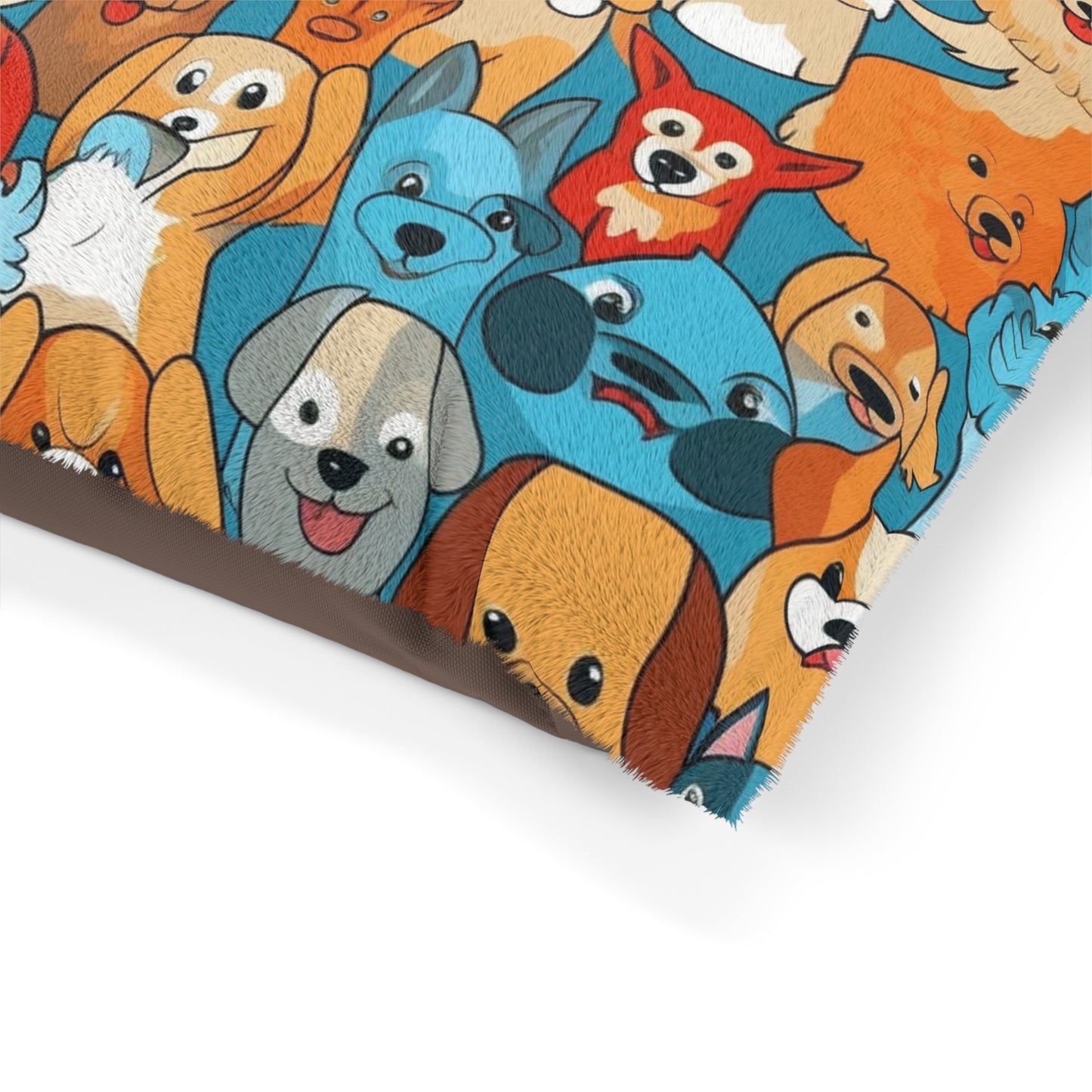 Cute Cartoon Dogs Whimsical Pattern Design - Pet Bed