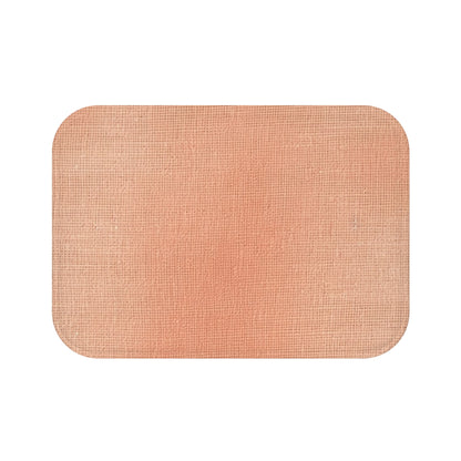 Soft Pink-Orange Peach: Denim-Inspired, Lush Fabric - Bath Mat
