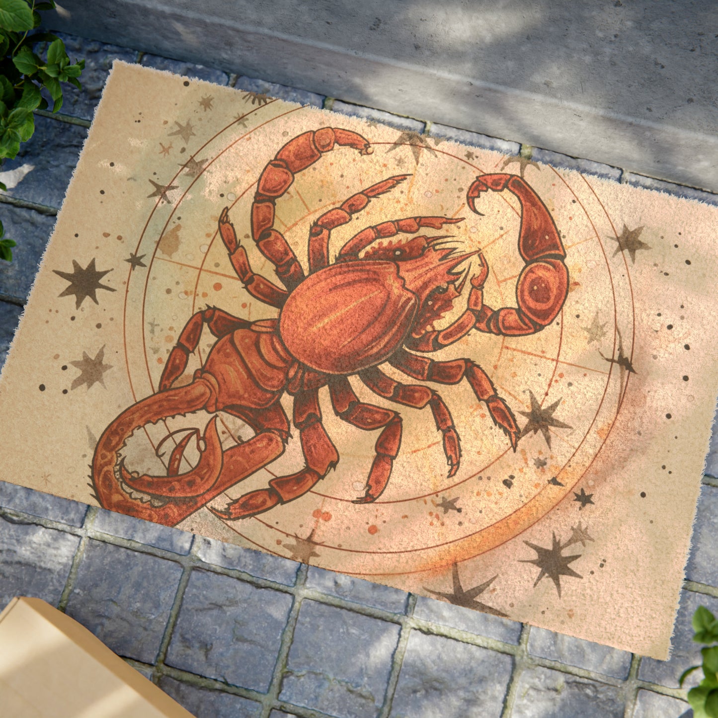 Scorpio Zodiac Astrology Scorpion Style Door Coir Mat - Grade A Tufted Coir Coconut Fiber