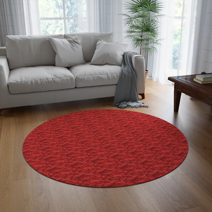 Fuzzy Infinity Rug Red, Stylish Gift, Round Rug