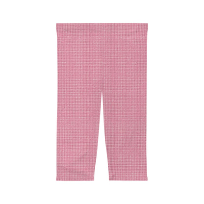 Pastel Rose Pink: Denim-Inspired, Refreshing Fabric Design - Women’s Capri Leggings (AOP)