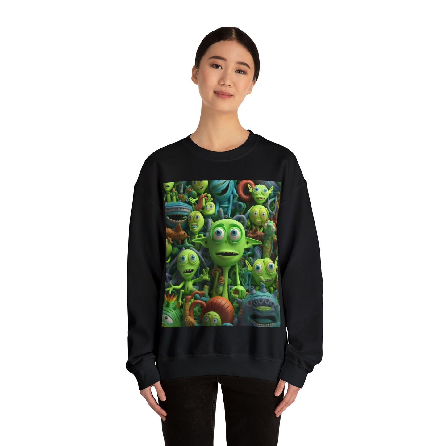 Toy Alien Story Space Character Galactic UFO Anime Cartoon - Unisex Heavy Blend™ Crewneck Sweatshirt