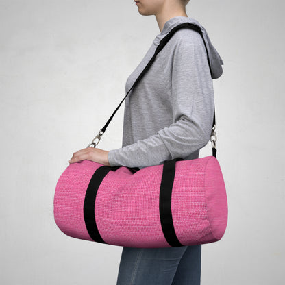 Doll-Like Pink Denim Designer Fabric Style - Duffel Bag