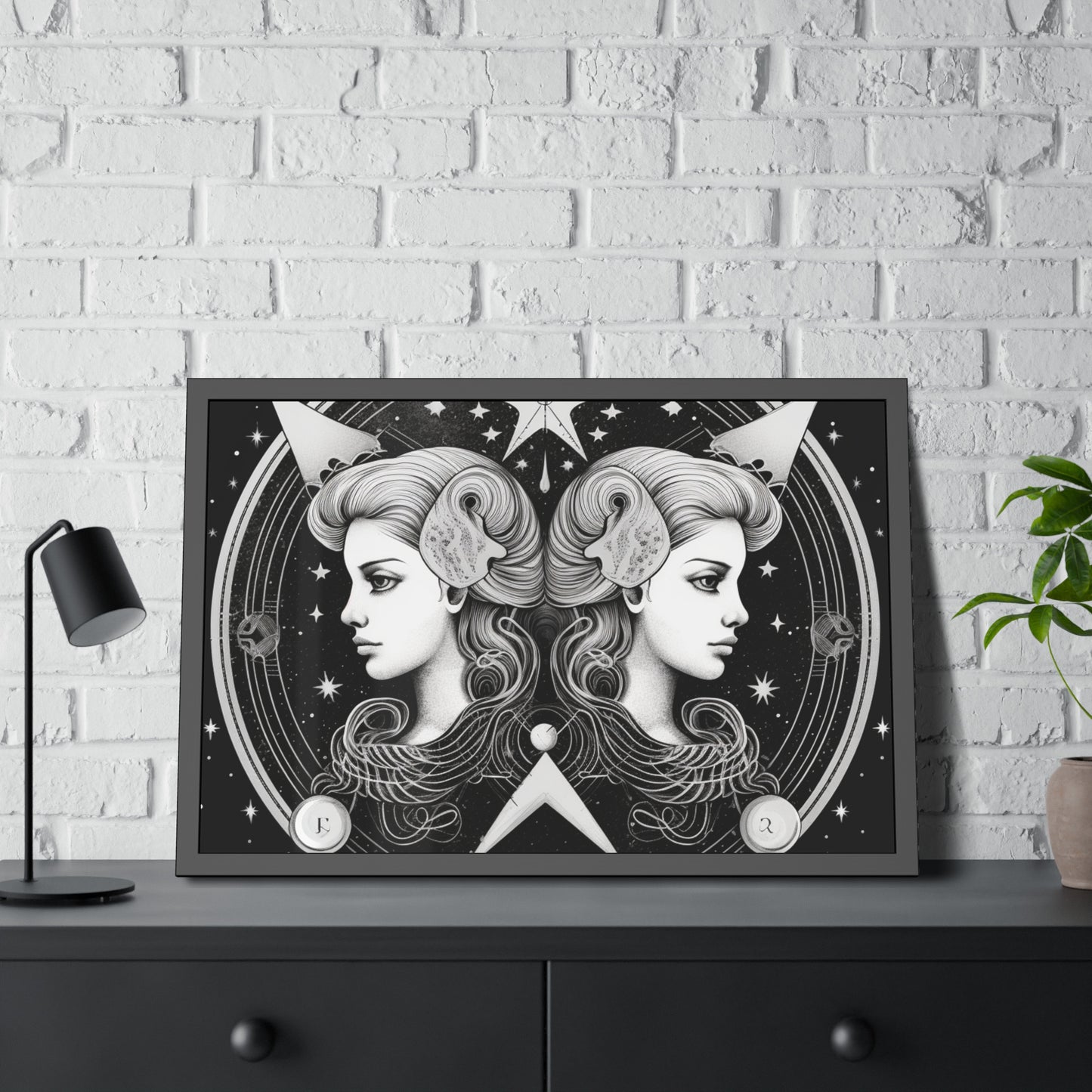 Gemini Zodiac - Framed Paper Posters