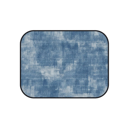 Azul descolorido descolorido: tela con estilo, inspirada en el denim - Alfombrillas para coche (juego de 4)