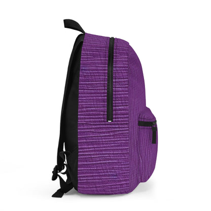 Violet/Plum/Purple: Denim-Inspired Luxurious Fabric - Backpack