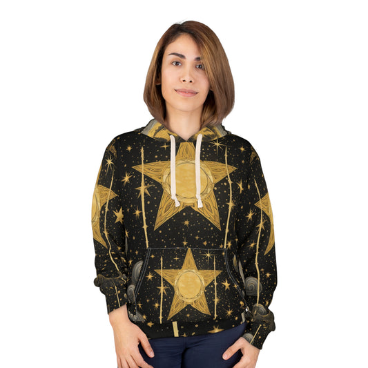 The Star Tarot Card - Symbol of Faith and Optimism - Unisex Pullover Hoodie (AOP)