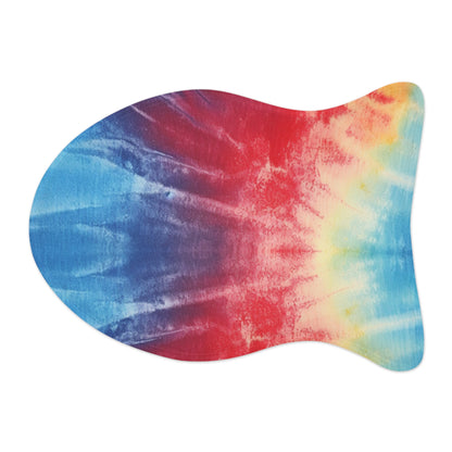 Rainbow Tie-Dye Denim: Vibrant Multi-Color, Fabric Design Spectacle - Dog & Pet Feeding Mats