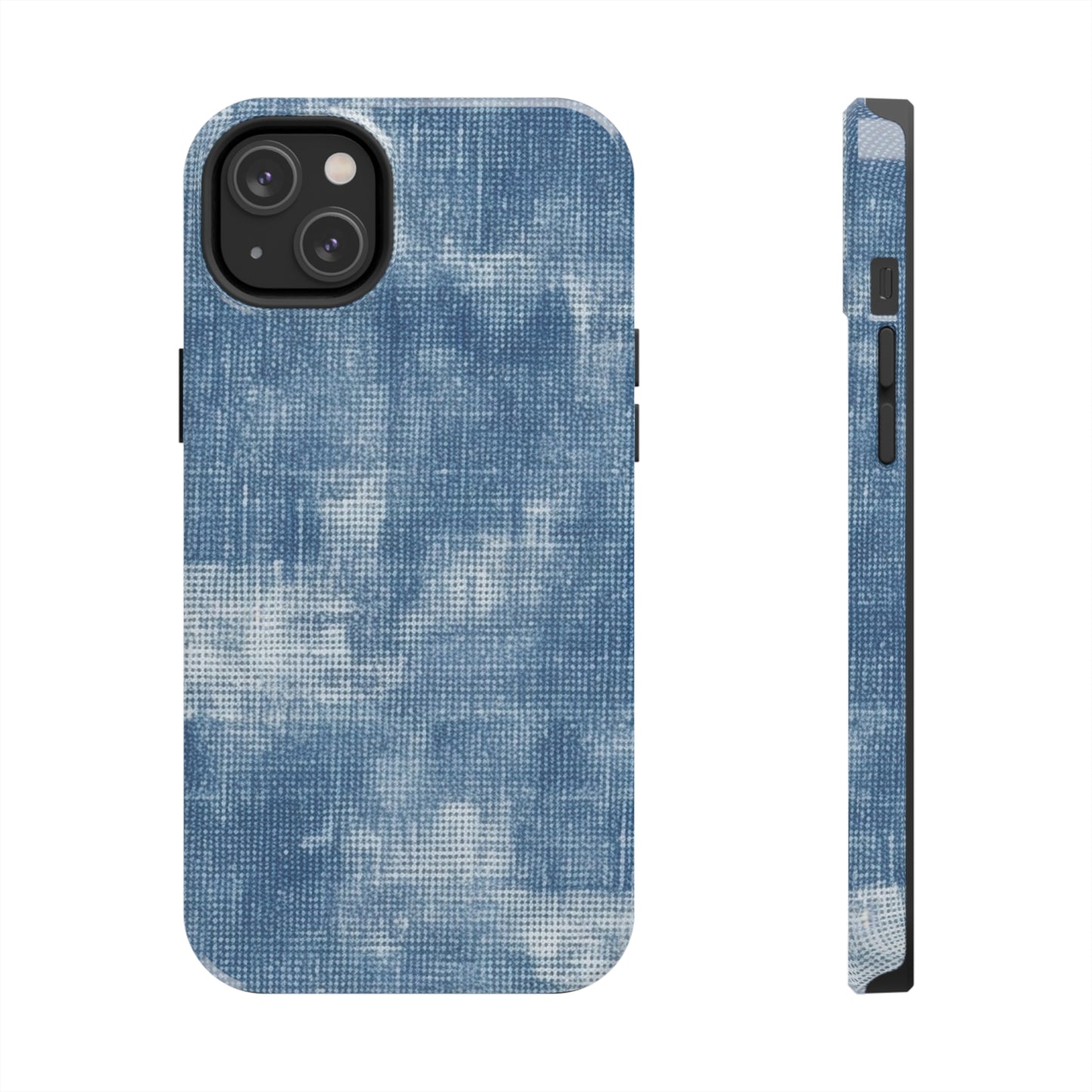 Faded Blue Washed-Out: Denim-Inspired, Style Fabric - Tough Phone Cases