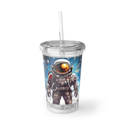 Galactic Voyage: Astronaut Journey in Celestial Star Cosmic Exploration - Suave Acrylic Cup