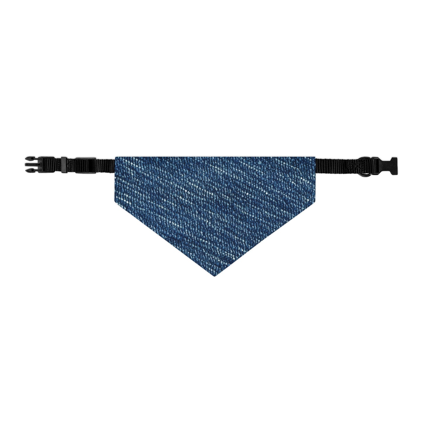 Denim-Inspired Design - Distinct Textured Fabric Pattern - Pet Bandana Collar