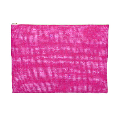 Hot Neon Pink Doll Like: Denim-Inspired, Bold & Bright Fabric - Accessory Pouch