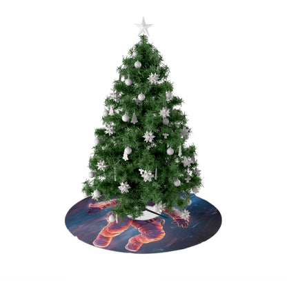 Astronaut Outer Space - Galaxy Starfield Art - Christmas Tree Skirts