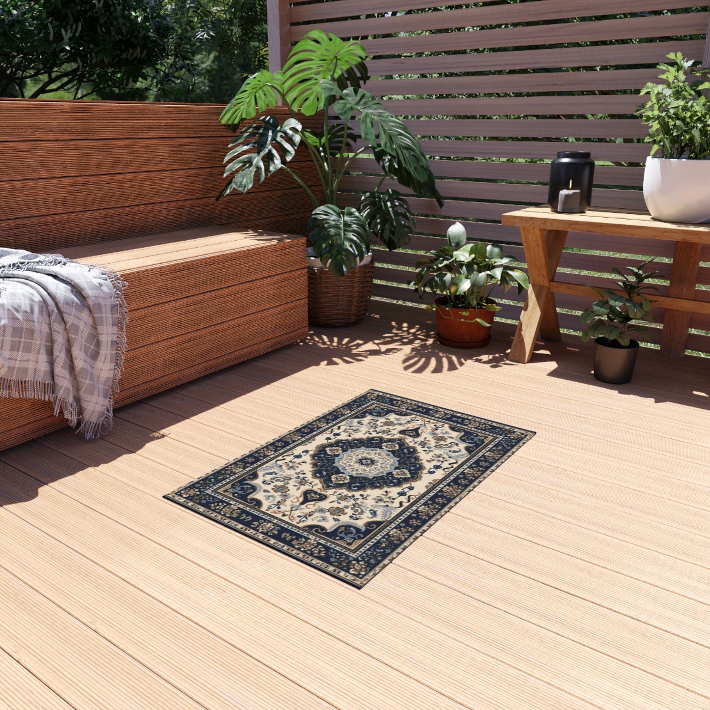 Durable and Stylish Outdoor Rug - Oriental Inspired