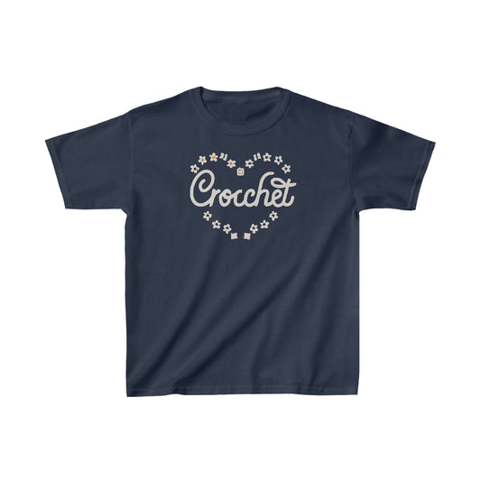 Crochet Heart Hobby Passion Gift Love Design - Kids Heavy Cotton™ Tee