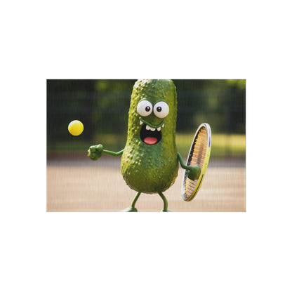 Pickle Playing Pickleball: Serve, Paddle, Game - Court Sport - Outdoor Rug