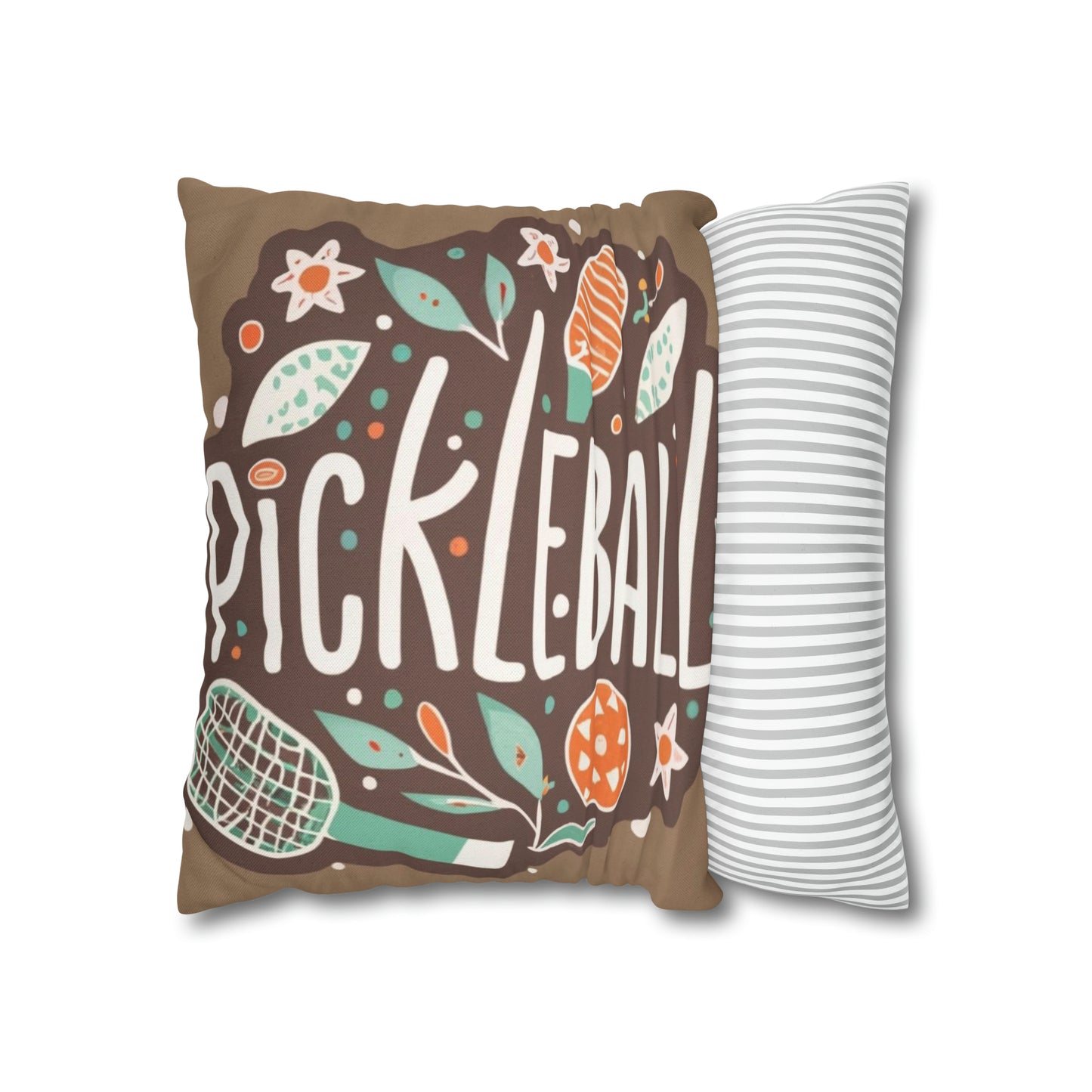 Pickleball Boho Graphic - Sport Gift - Spun Polyester Square Pillow Case