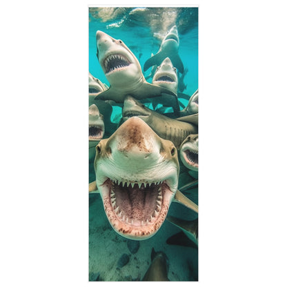 Laughing Lemon Sharks: Joyful Sea Jaws Ocean Deep - Wrapping Paper