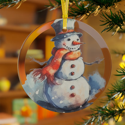 Frosty Winter Snowman Christmas - Glass Ornament Bundles