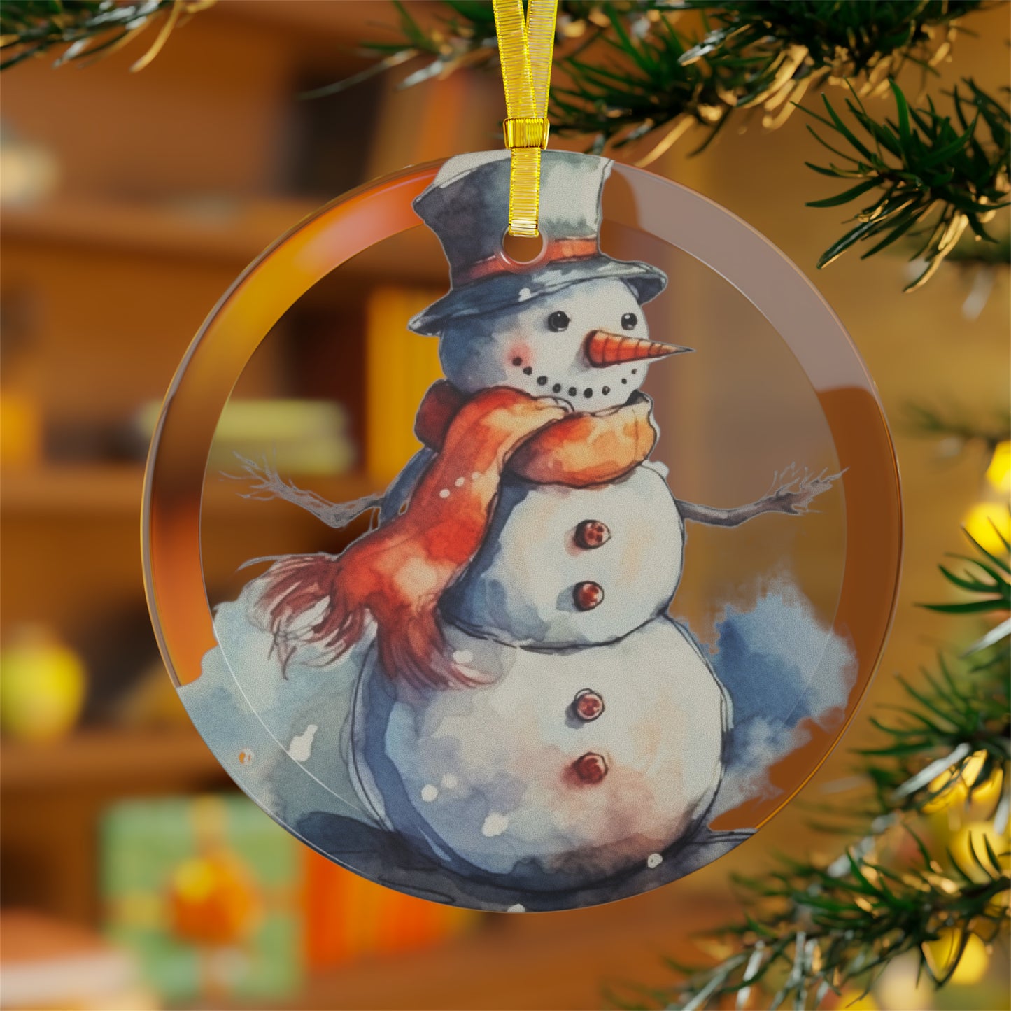 Frosty Winter Snowman Christmas - Glass Ornament Bundles