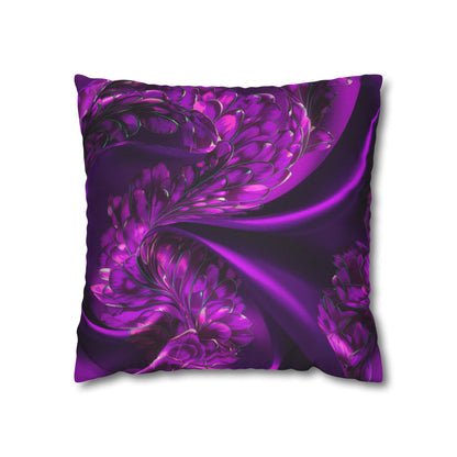 Purple Silk, Spun Polyester Square Pillowcase