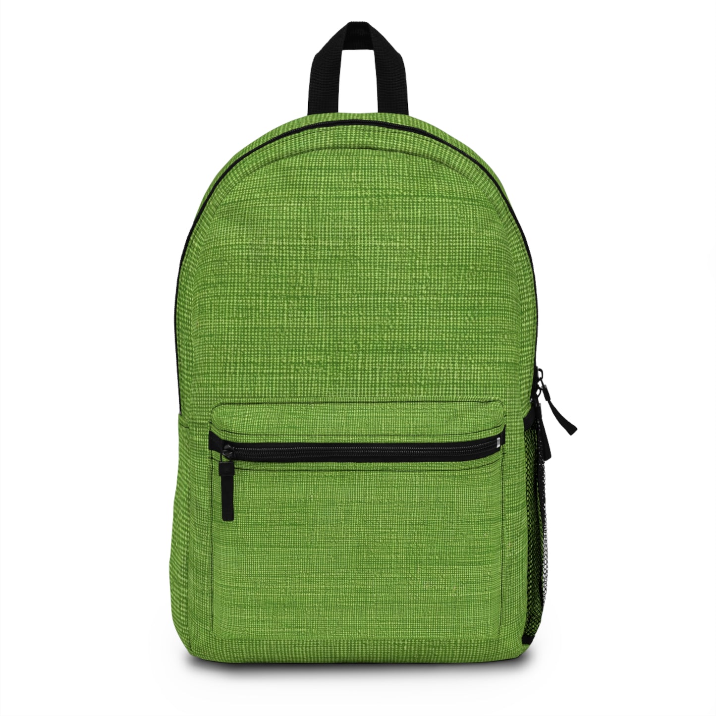 Olive Green Denim-Style: Seamless, Textured Fabric - Backpack