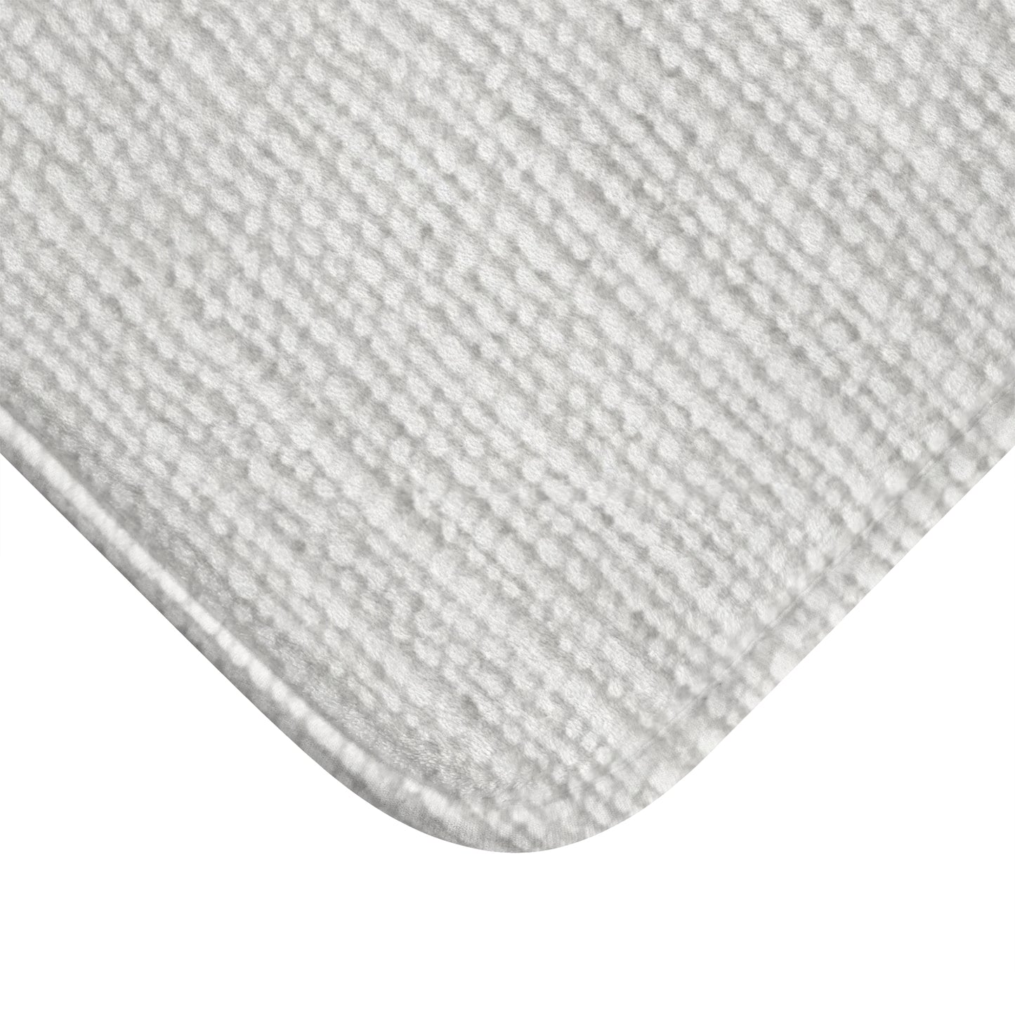 Chic White Denim-Style Fabric, Luxurious & Stylish Material - Bath Mat