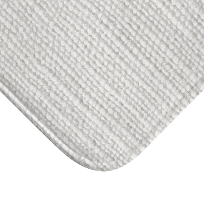 Chic White Denim-Style Fabric, Luxurious & Stylish Material - Bath Mat