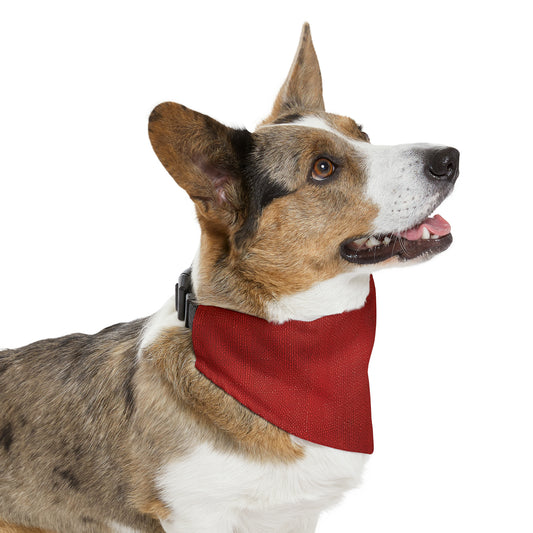 Juicy Red Berry Blast: Denim Fabric Inspired Design - Pet Bandana Collar