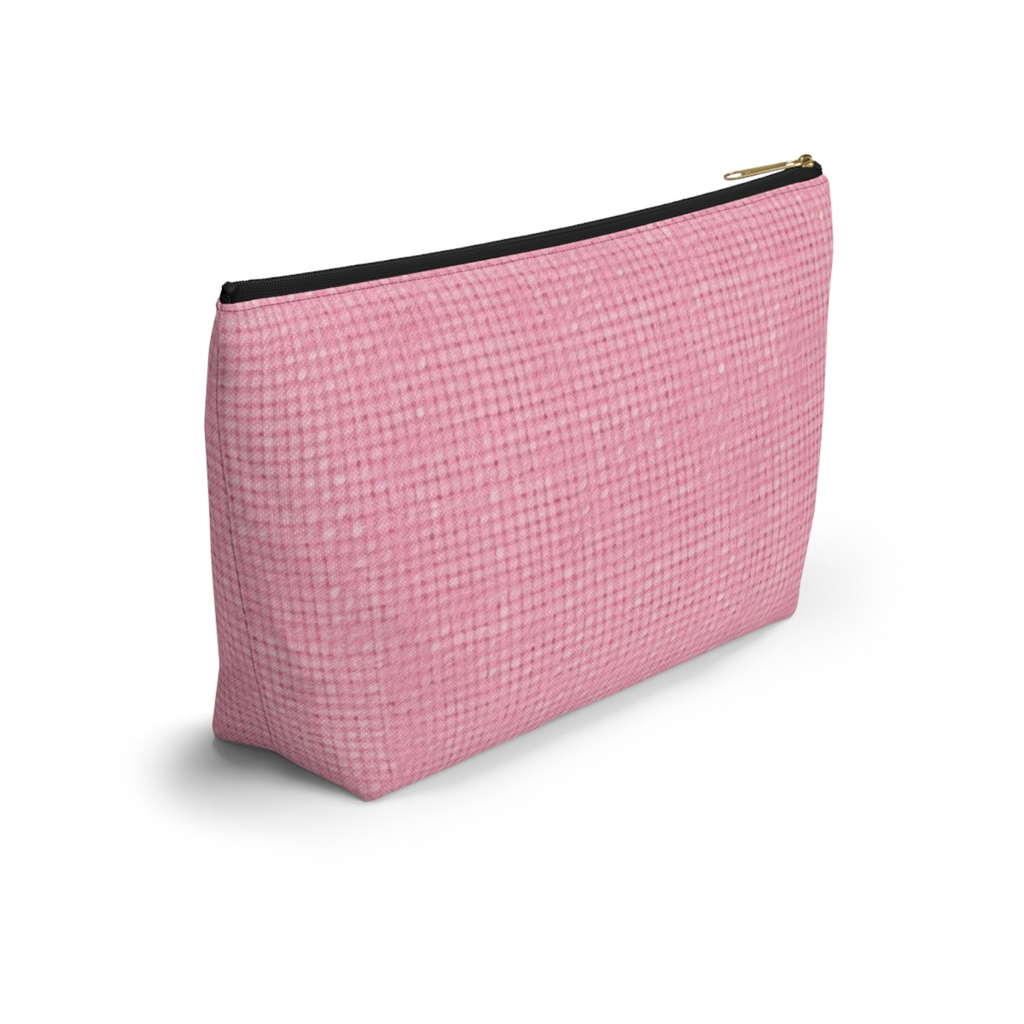 Pastel Rose Pink: Denim-Inspired, Refreshing Fabric Design - Accessory Pouch w T-bottom