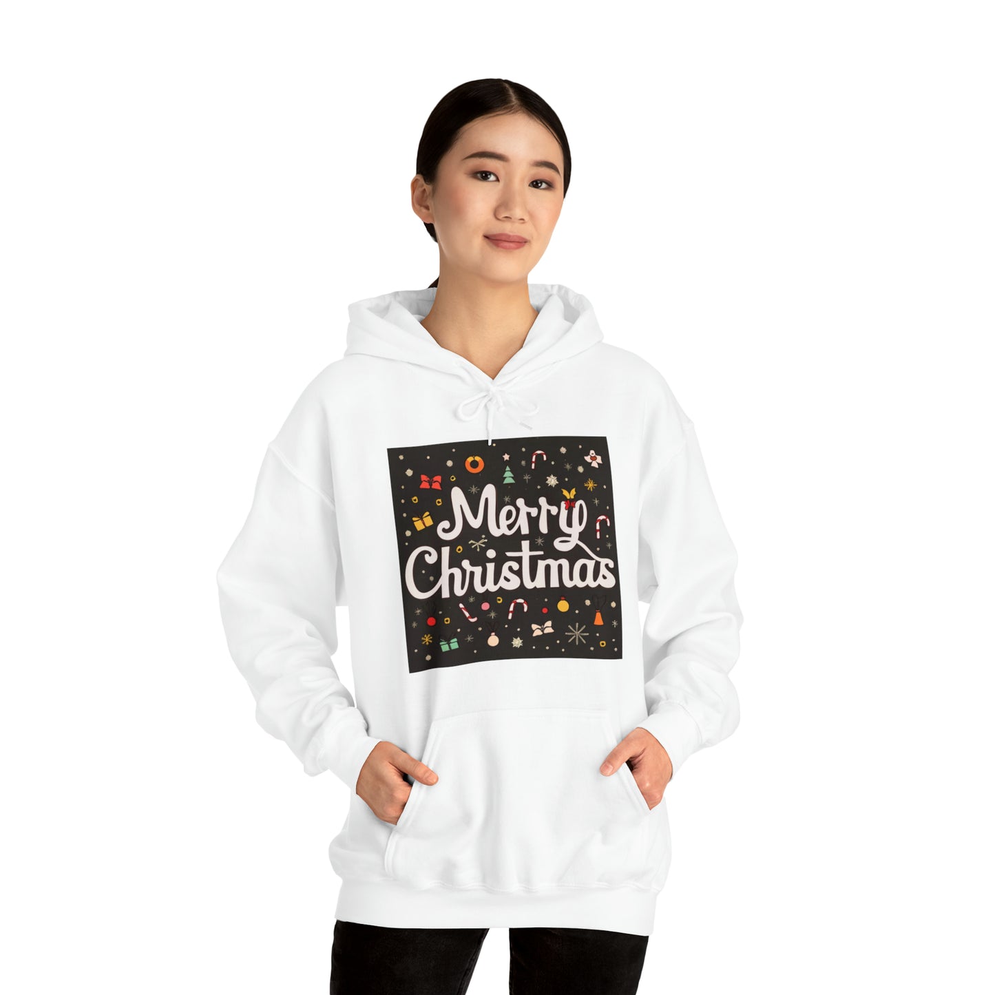 Merry Christmas Retro - Unisex Heavy Blend™ Hooded Sweatshirt