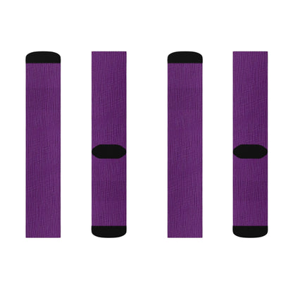 Violet/Plum/Purple: Denim-Inspired Luxurious Fabric - Sublimation Socks