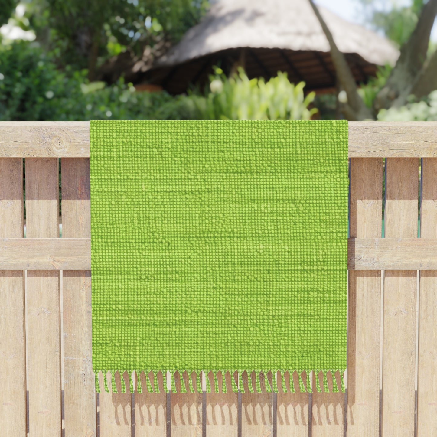 Lush Grass Neon Green: Denim-Inspired, Springtime Fabric Style - Boho Beach Cloth