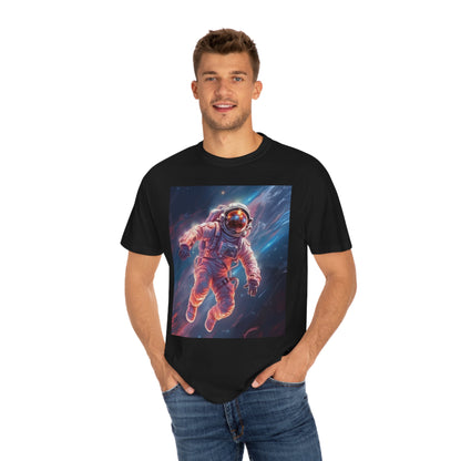 Astronauta del espacio exterior - Galaxy Starfield Art - Camiseta unisex teñida de ropa