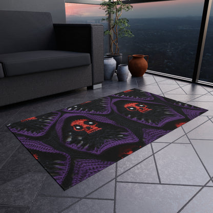 Grim Reaper Crochet Halloween Fright Scare Ghoul Fantasy Horror - Outdoor Rug