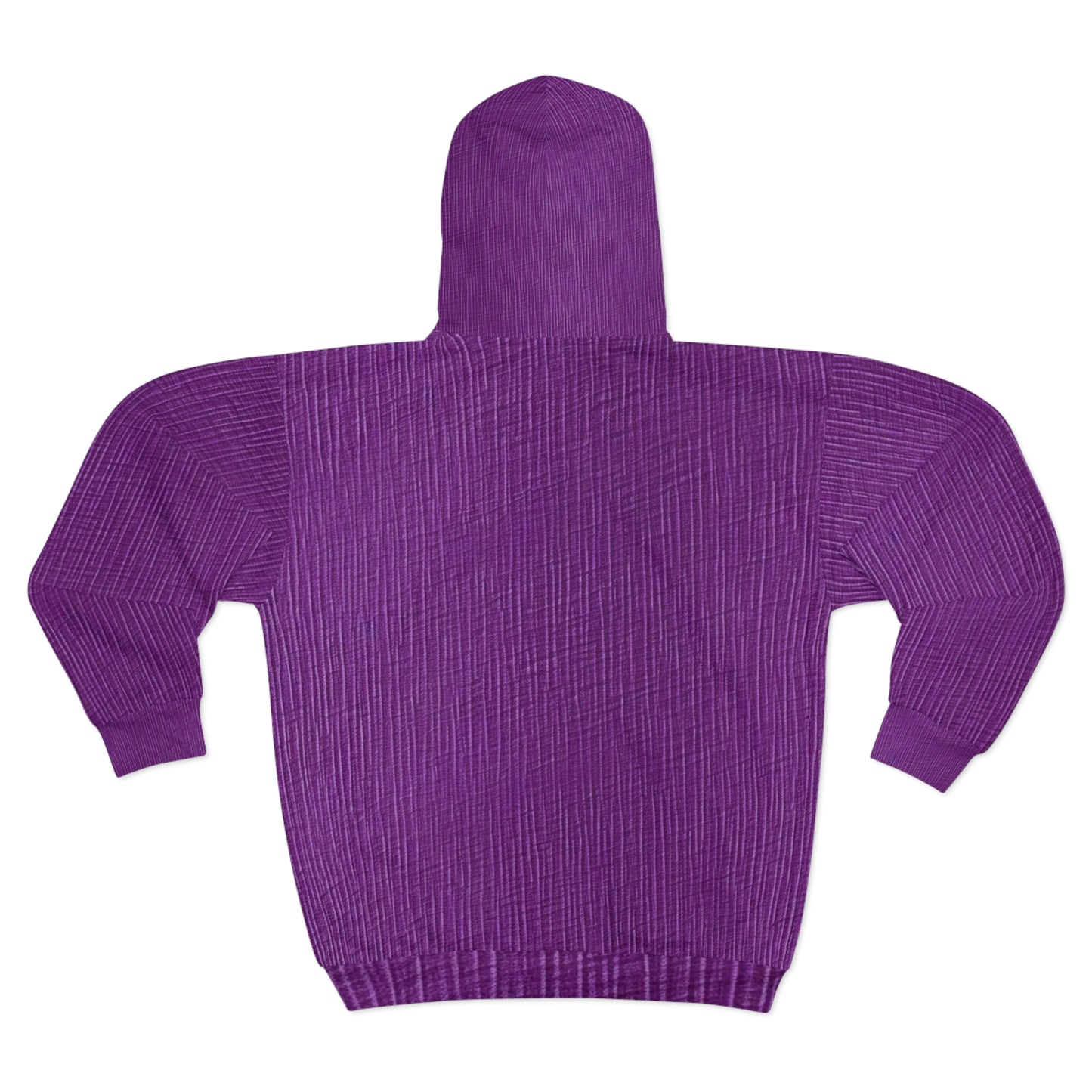 Violet/Plum/Purple: Denim-Inspired Luxurious Fabric - Unisex Zip Hoodie (AOP)