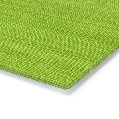 Lush Grass Neon Green: Denim-Inspired, Springtime Fabric Style - Cutting Board