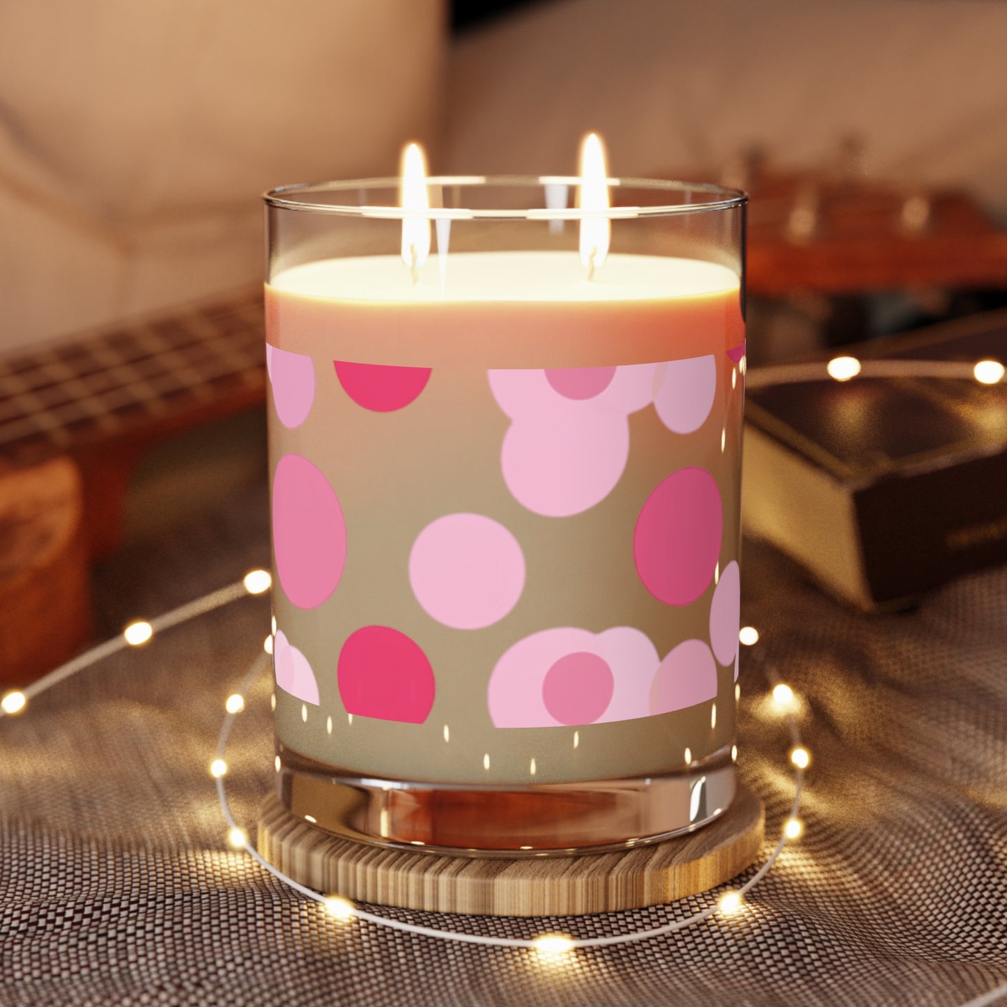 Dot Glass Pink Scented Candle - Full Glass, 11oz