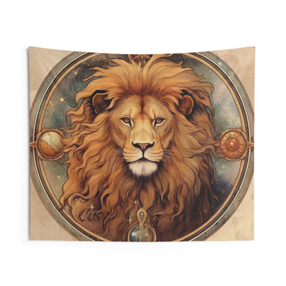 Astrological Leo Sign Vibrant Celestial Cosmic Zodiac - Indoor Wall Tapestries