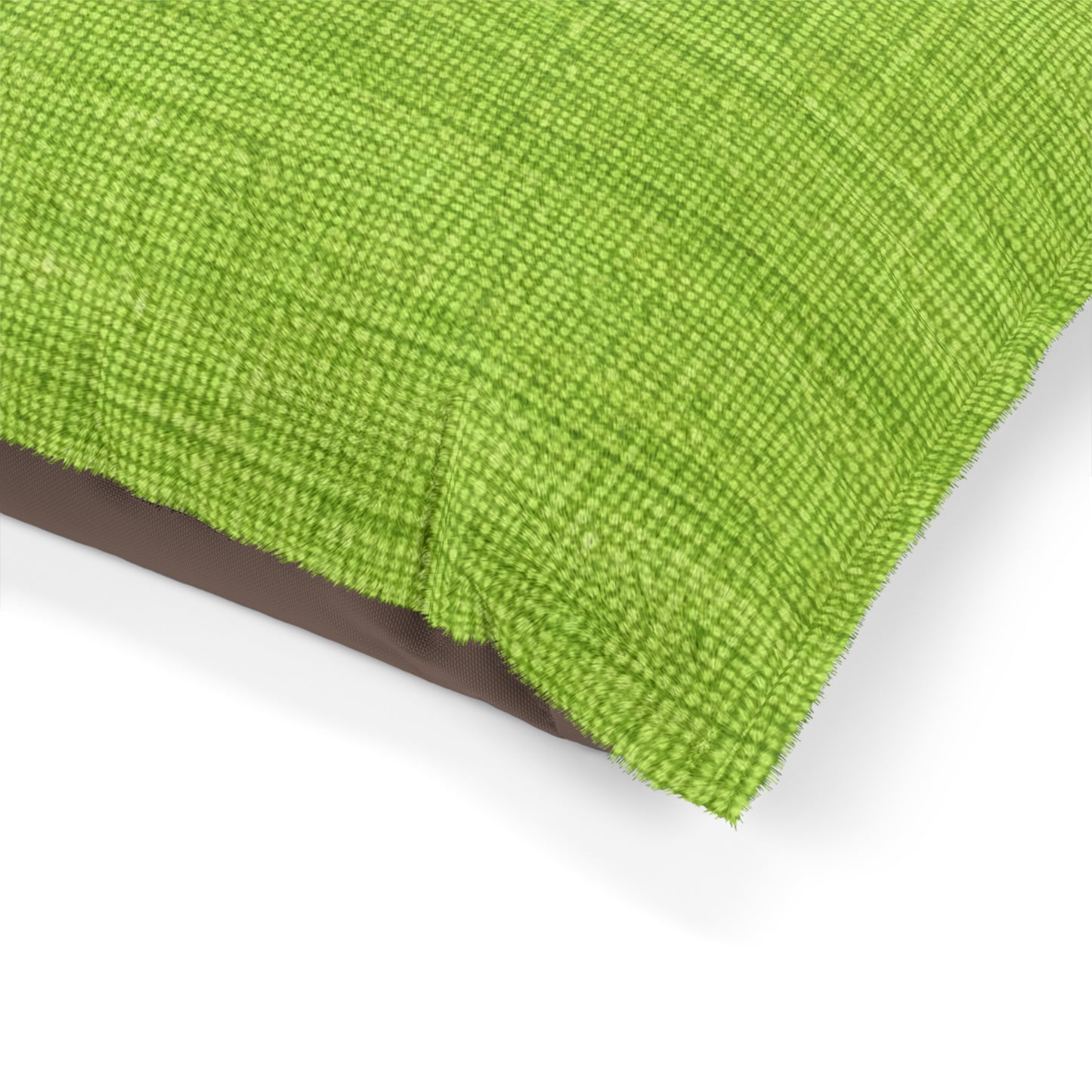 Lush Grass Neon Green: Denim-Inspired, Springtime Fabric Style - Dog & Pet Bed