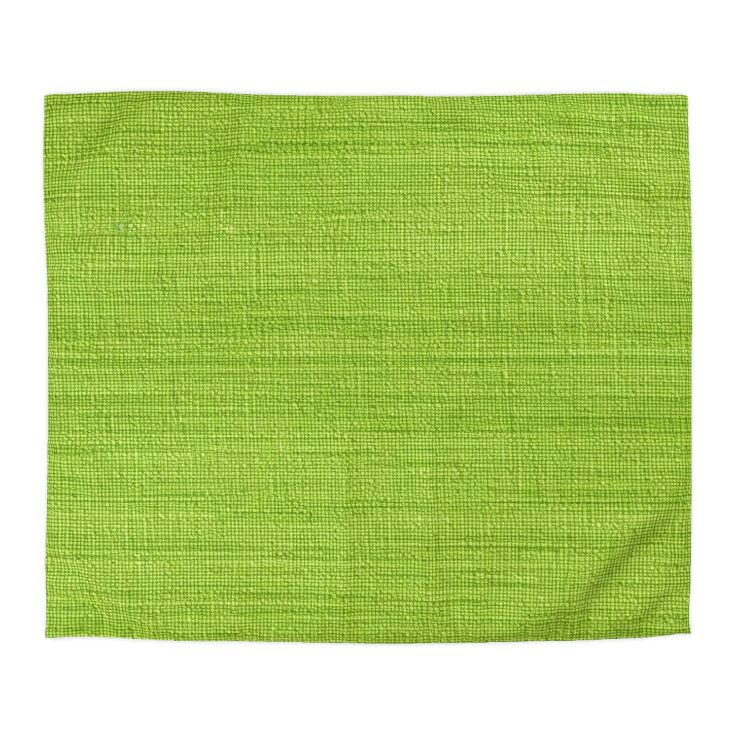 Lush Grass Neon Green: Denim-Inspired, Springtime Fabric Style - Microfiber Duvet Cover