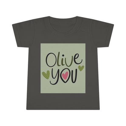 Olive You- I Love You - Fun Pun Meme Saying Quirky Gift - Toddler T-shirt