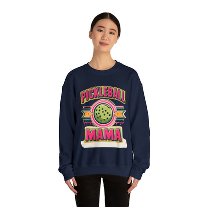 Pickleball Mama Retro Badge - Casual Graphic with Classic Emblem - Bold & Playful Design for Sporty Moms - Unisex Heavy Blend™ Crewneck Sweatshirt