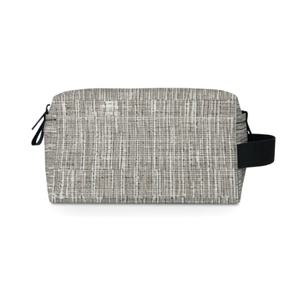 Silver Grey: Denim-Inspired, Contemporary Fabric Design - Toiletry Bag