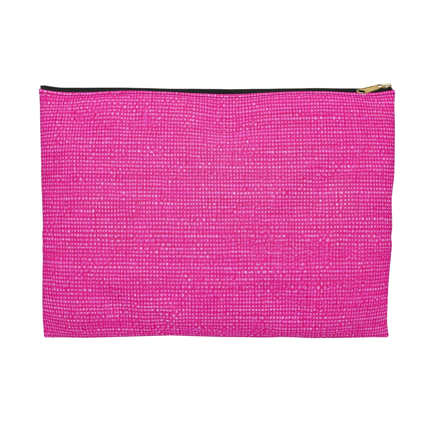 Hot Neon Pink Doll Like: Denim-Inspired, Bold & Bright Fabric - Accessory Pouch