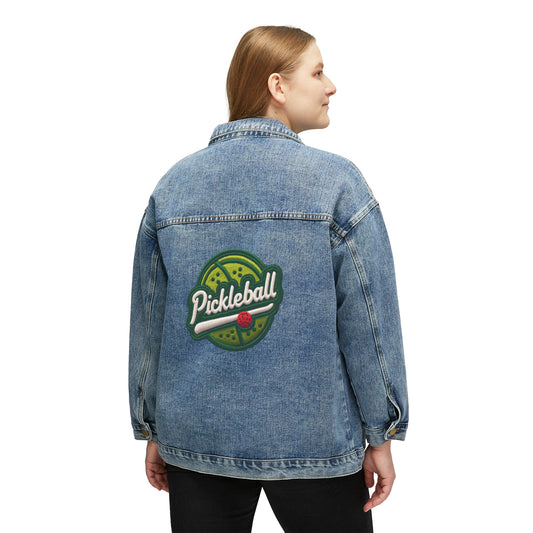 Pickleball, Sport Gift, Women's Denim Jacket